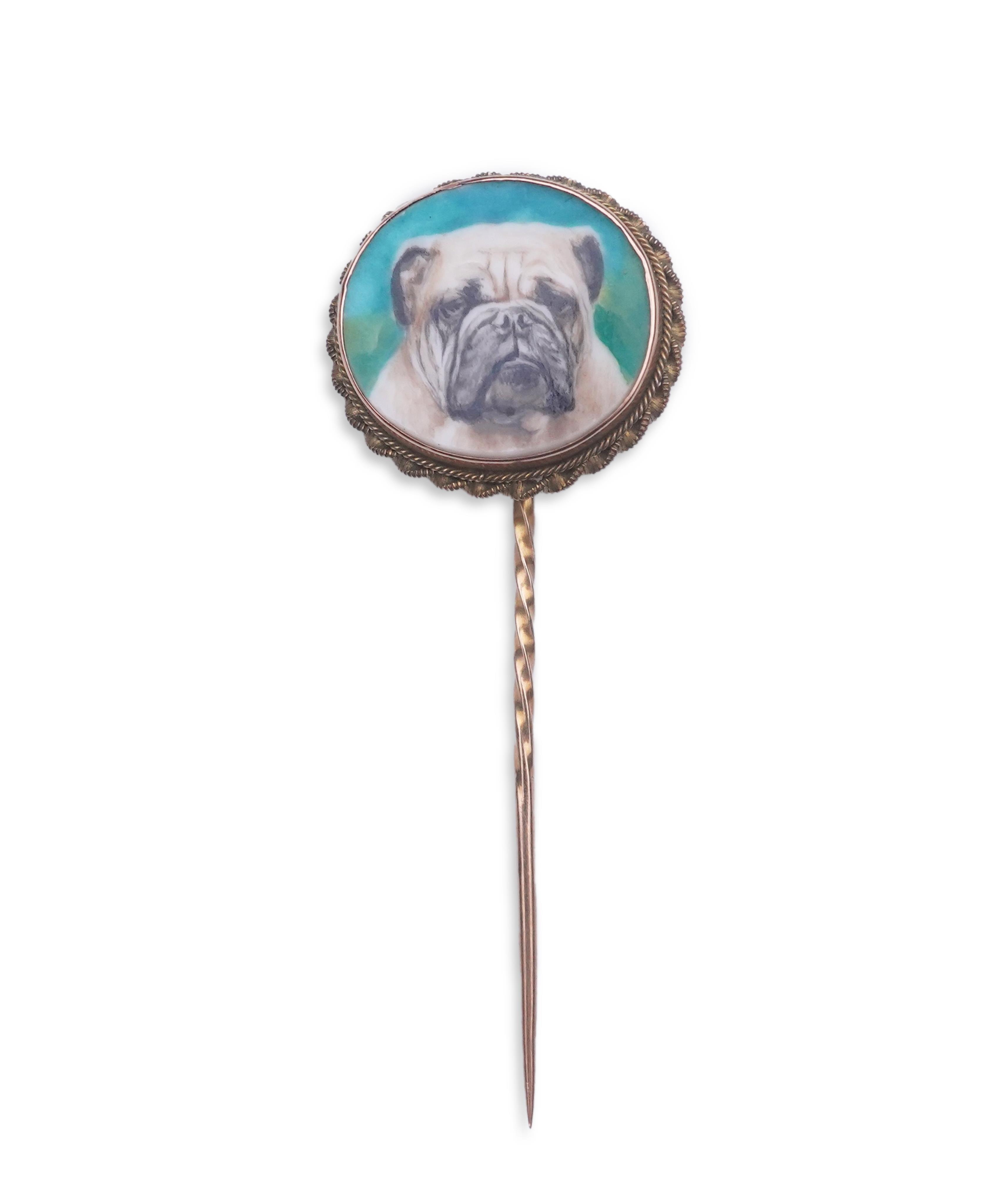 Reuben Ward Binks (1880-1950), an enamel stick pin, circa 1917